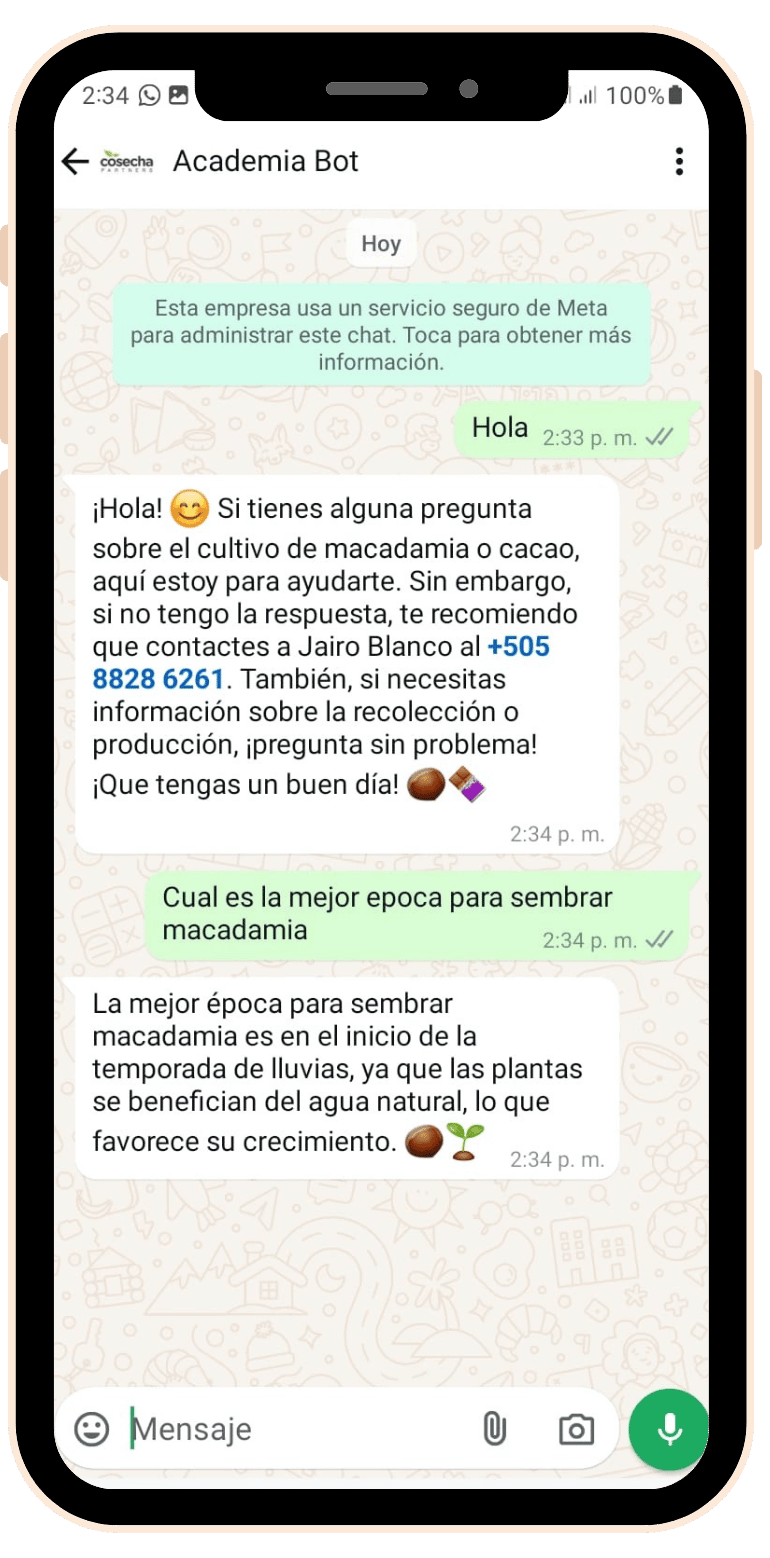 Mila Chatbot Mockup